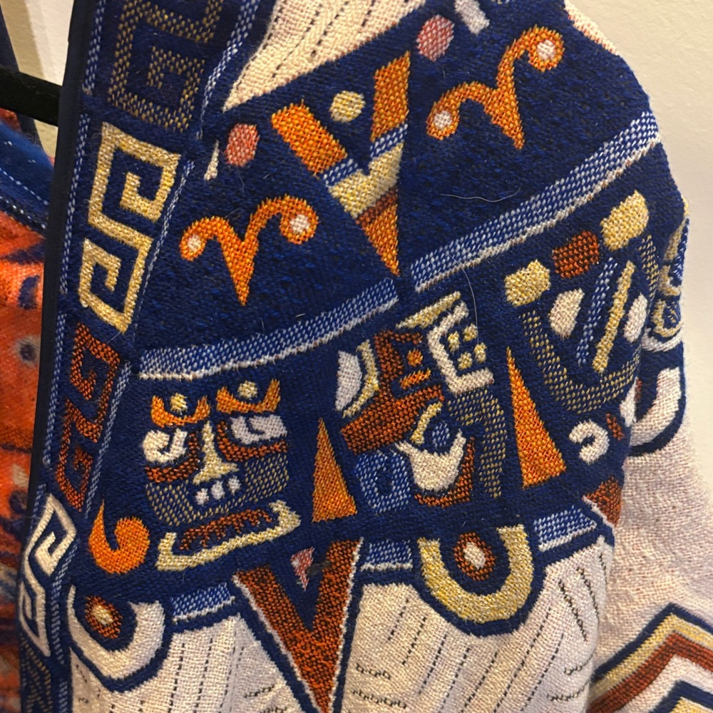 Geometric Patterned Poncho - image 2